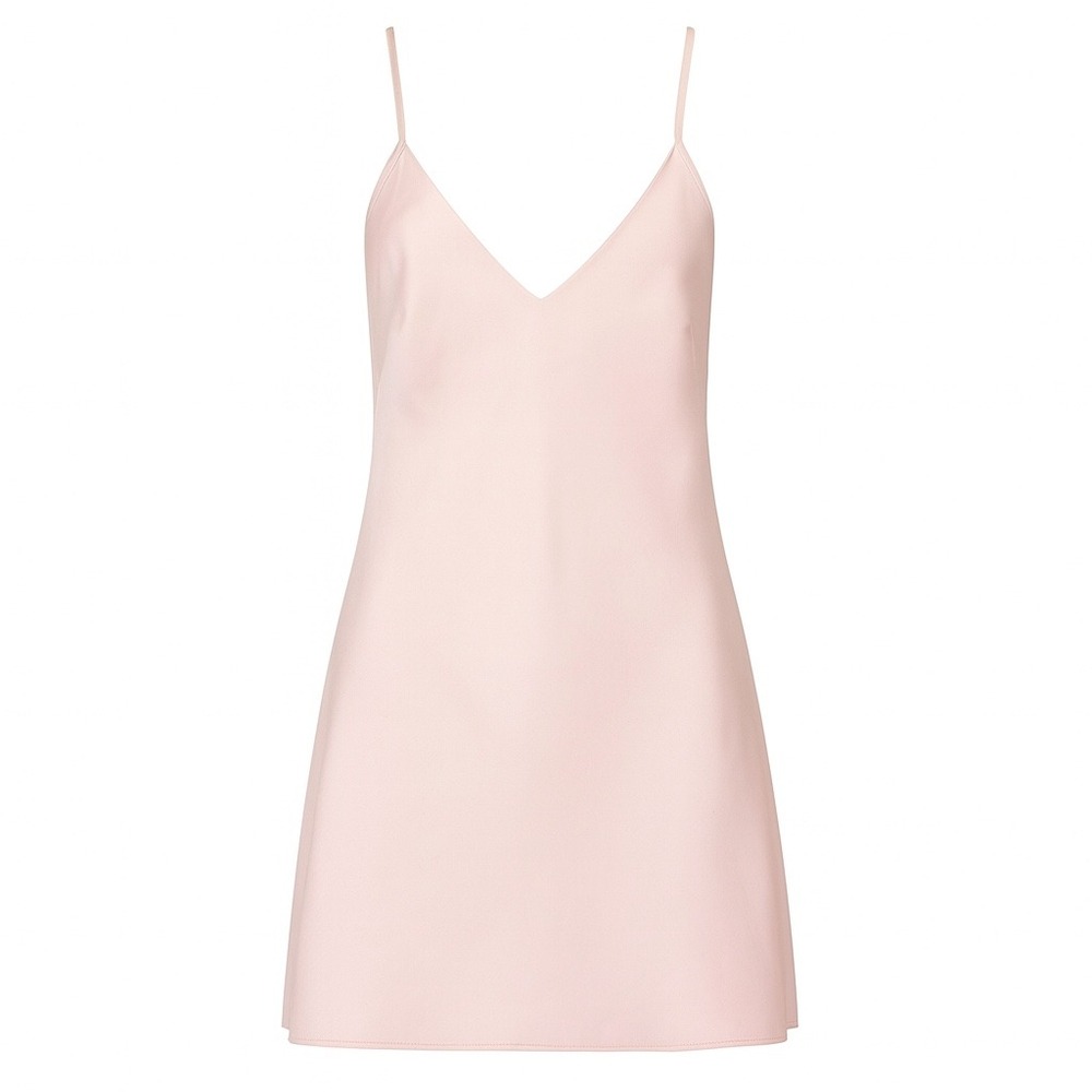 Ettitude CleanBamboo Slip‎ Dress Mini V Neck Adjustable Straps Pink